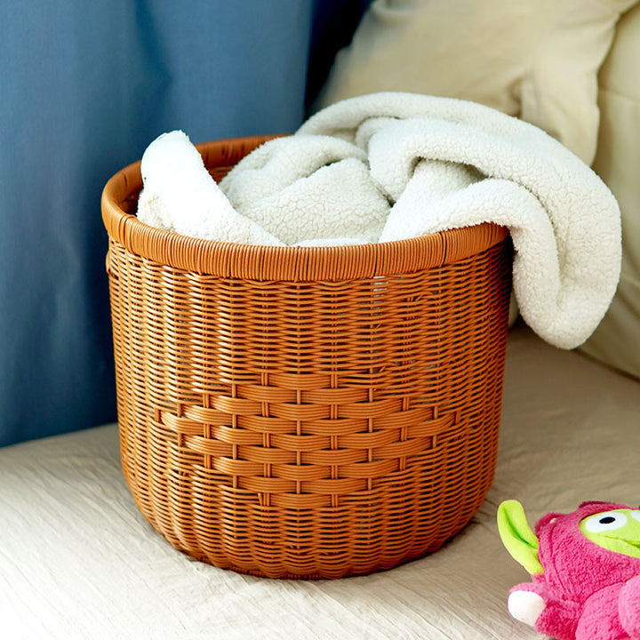 Stylish Round Woven Storage Basket Bowlift