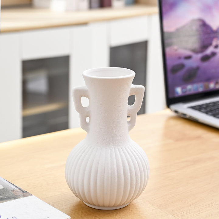 Textured Decorative Ceramic Flower Vase Bowlift