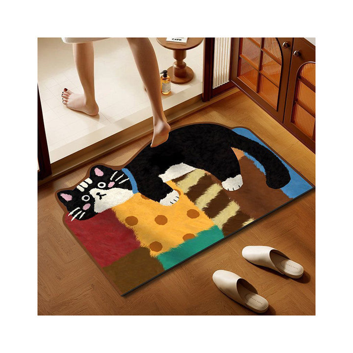 Cat-Themed Spa Bathroom Mat Bowlift