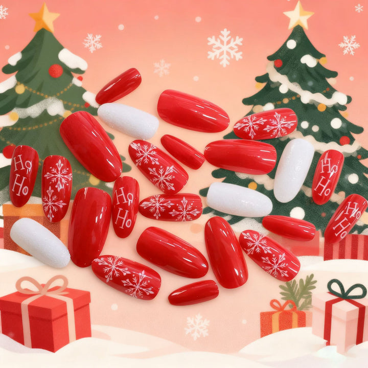 Elegant Decorative Christmas Nail Art Bowlift