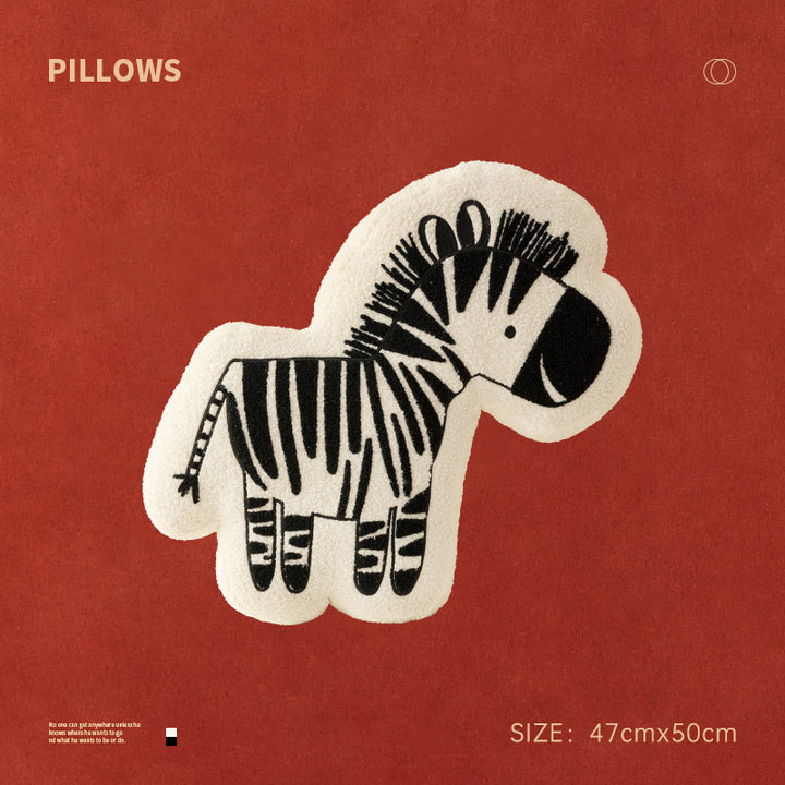 Cuddle pillow in zebra shape with extra soft plush cover Bowlift