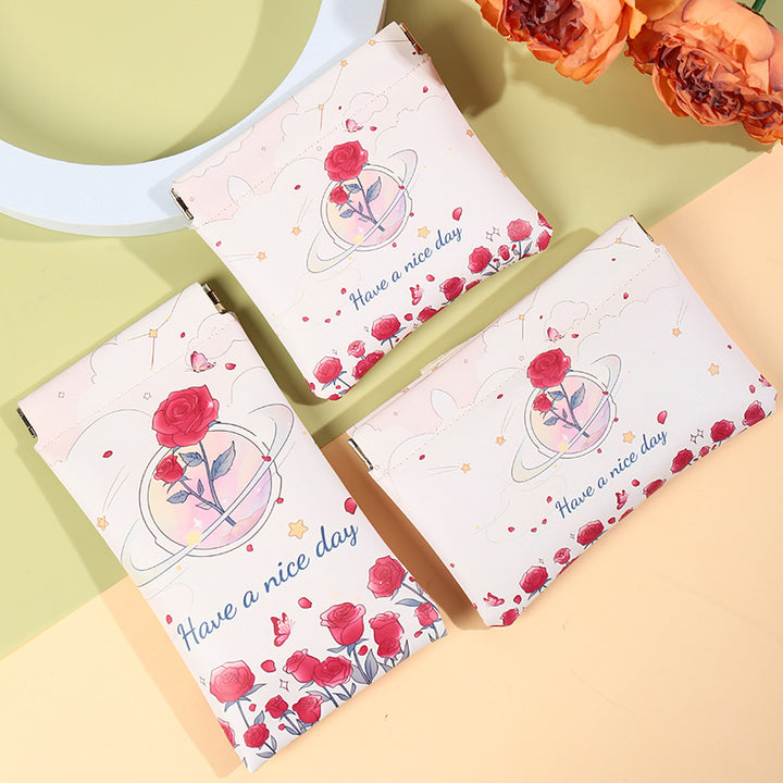 Artistic Floral Print Coin Purse