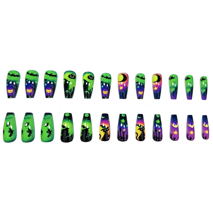 Halloween-Themed Glow-in-the-Dark Nail Art Bowlift