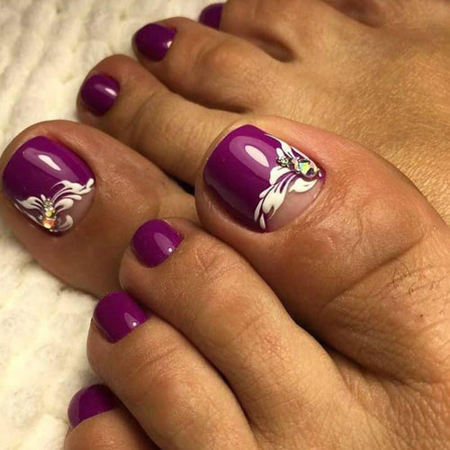 Nail art with Noble Flower Design Bowlift