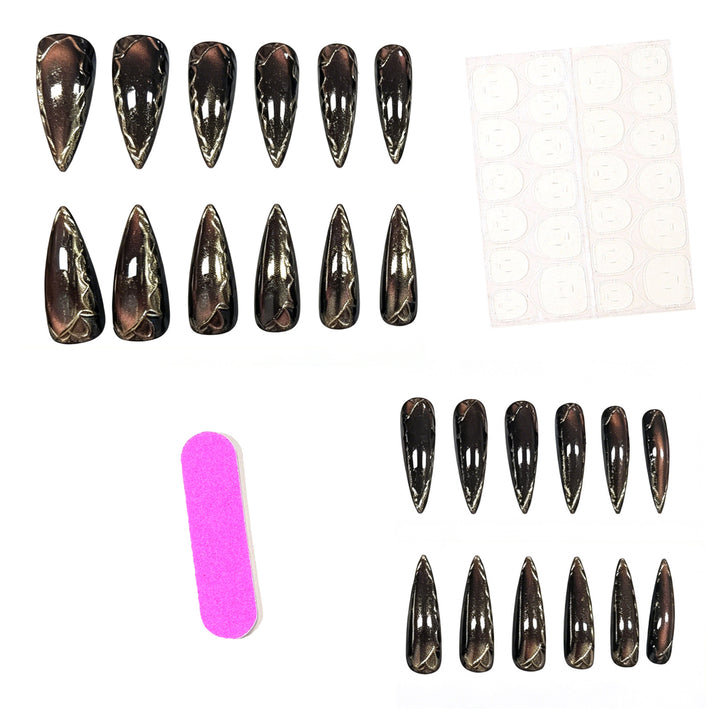 Elegant Stiletto Nail Extensions Bowlift