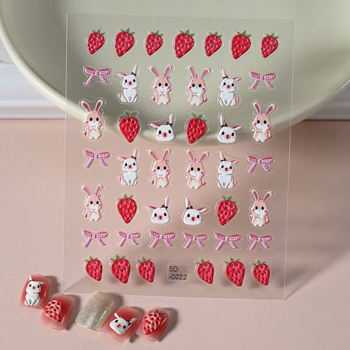 Cute Animal-Themed Nail Art Stickers