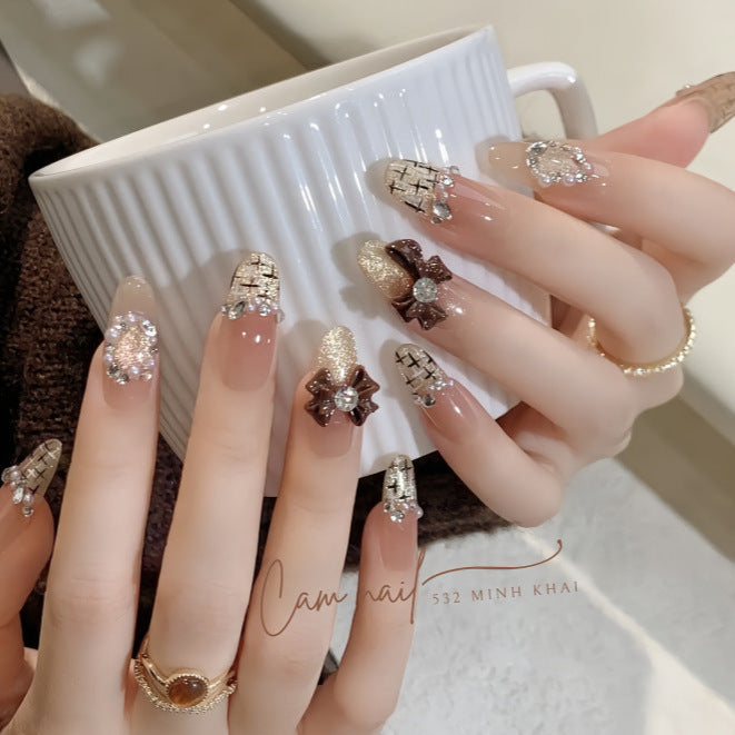 Artistic Floral Design Press-On Nail Enhancements