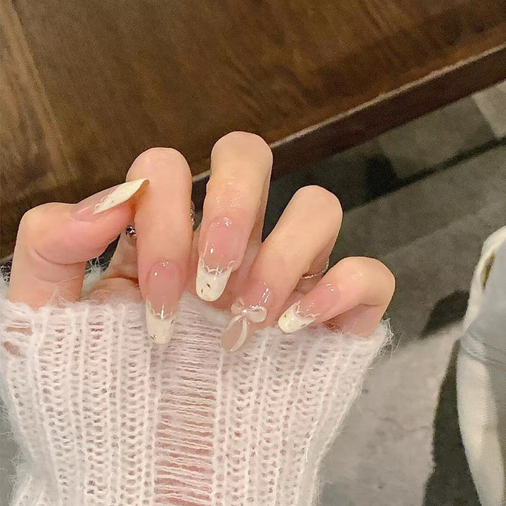 Floral Embellished Press-On Nail Set