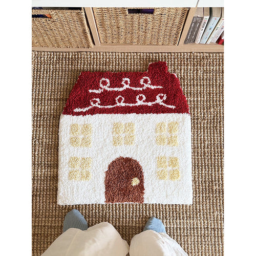 Whimsical House-Shaped Rug Bowlift