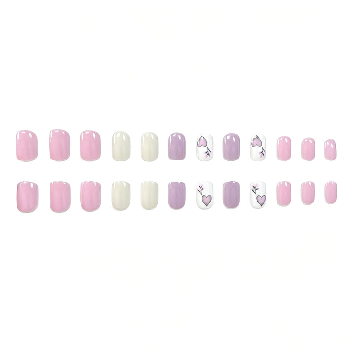 Artistic Heart-Design Nail Art Enhancements Bowlift