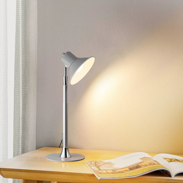 LED Dorm Desk Lamp for Students Reading Study USB Plug-in Extendable Desk Lamp