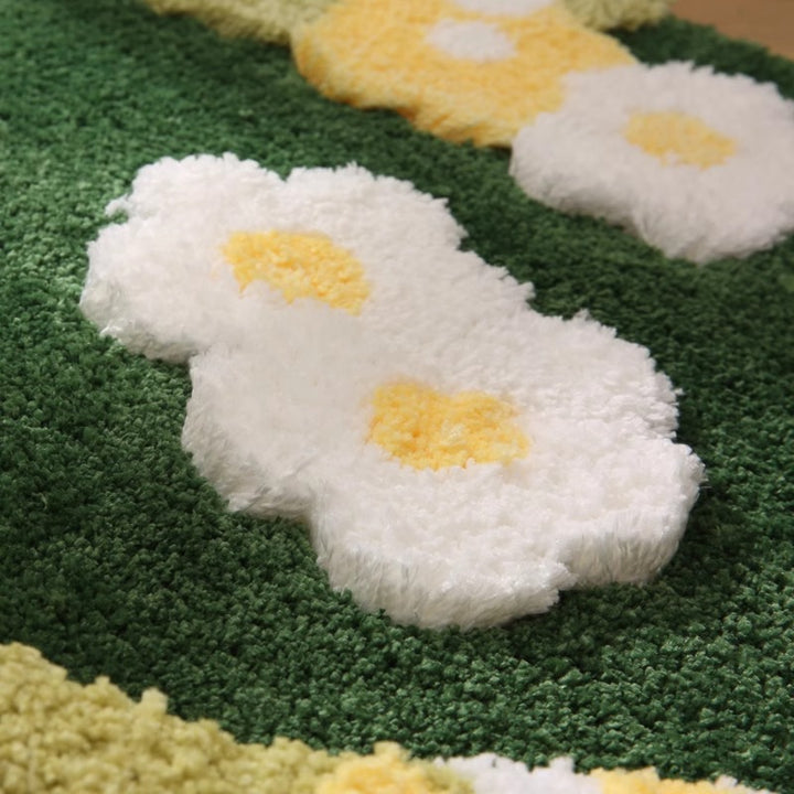 Floral Pattern Bath Mat