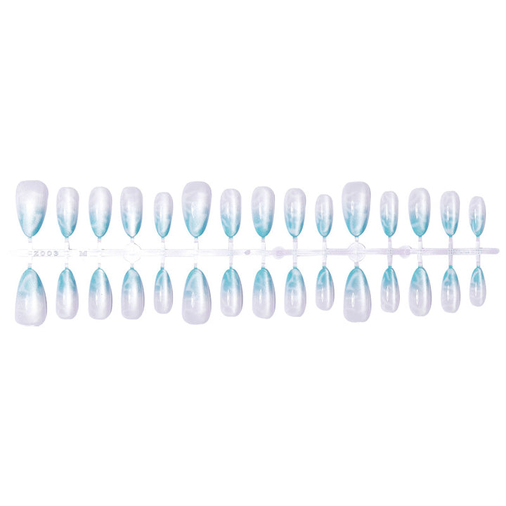 Artificial nail set with elegant gradient and luxurious shine Bowlift
