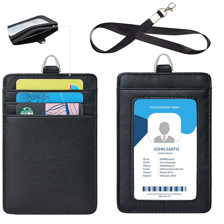 Versatile RFID-Blocking Leather ID Card Holder Bowlift