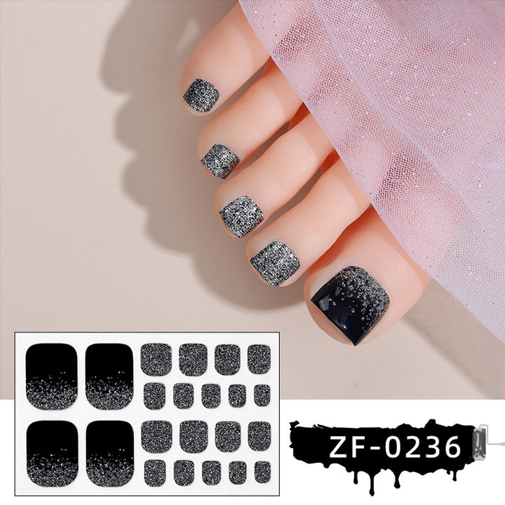 Sparkling Glittery Toenail Wraps