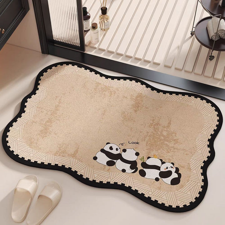 Cat-Themed Soft Plush Bath Mat Bowlift