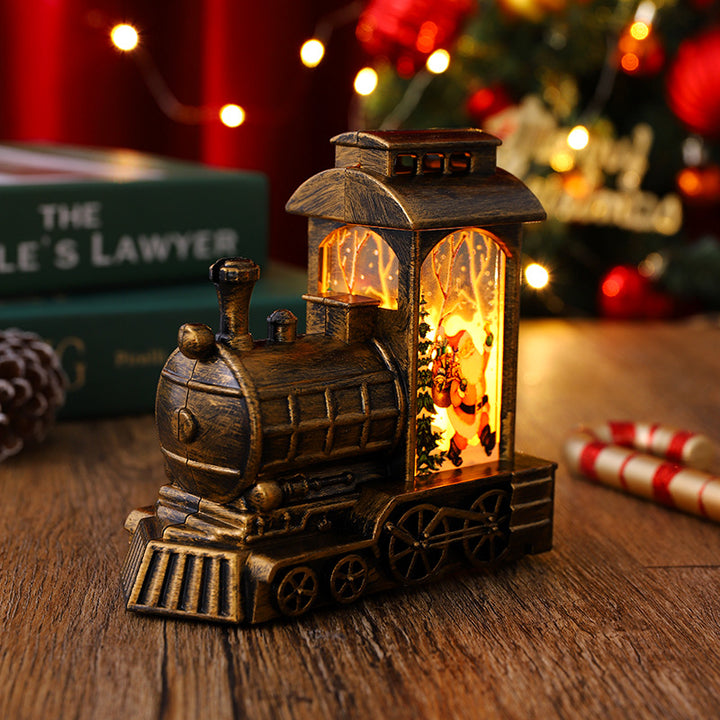 Nostalgic Christmas Train Lantern Bowlift