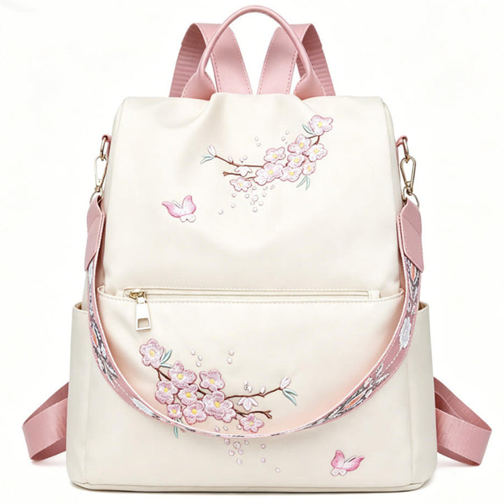 Women's Embroidered Floral Backpack Bowlift