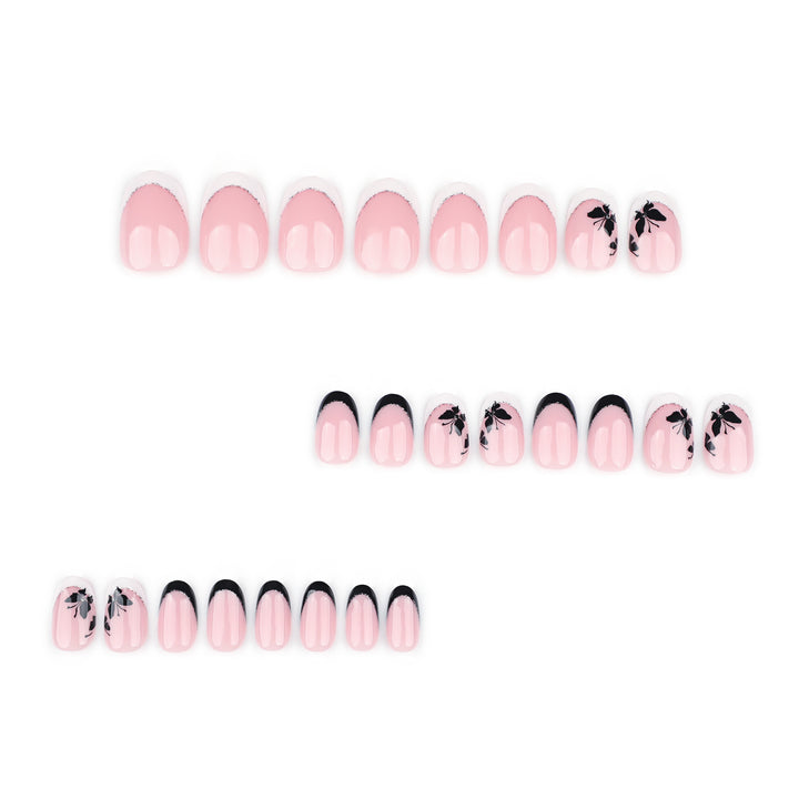Elegantly designed nail art with butterfly motif Bowlift