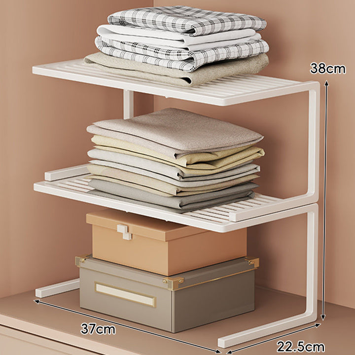 Compact Countertop Multi-Level Metal Organizer Shelf Riser