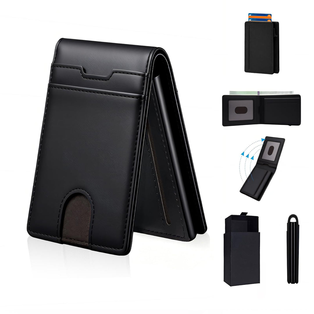 Minimalist RFID-Blocking Leather Cardholder Bowlift