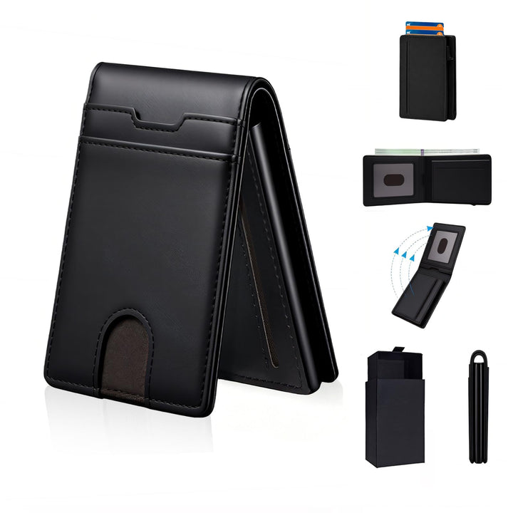 Minimalist RFID-Blocking Leather Cardholder Bowlift