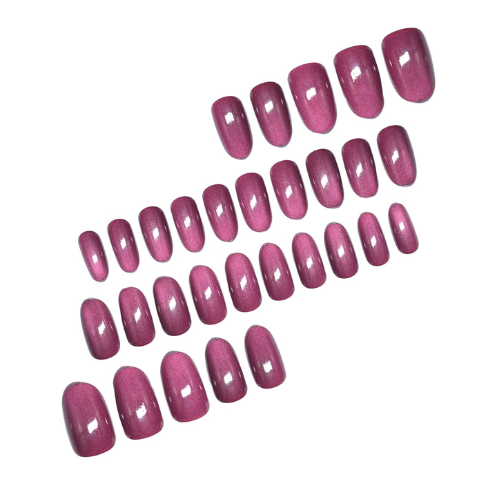 Glossy Almond-Shaped Nail Art Extensions