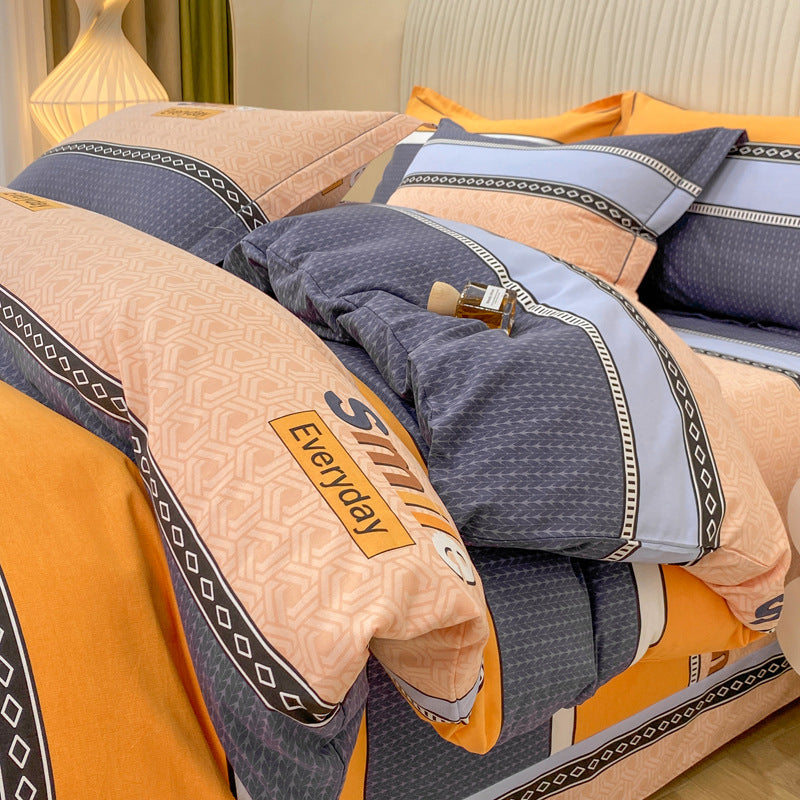Textured Patchwork Bedding Set