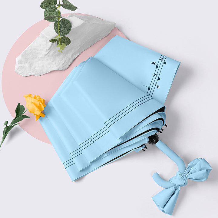Women's Foldable Umbrella with Elegant Heart Design Bowlift