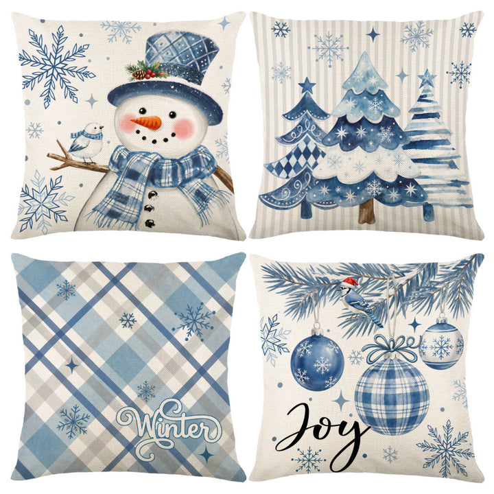 Pastel Christmas Throw Pillow Cover Set Decorative Cushion Covers