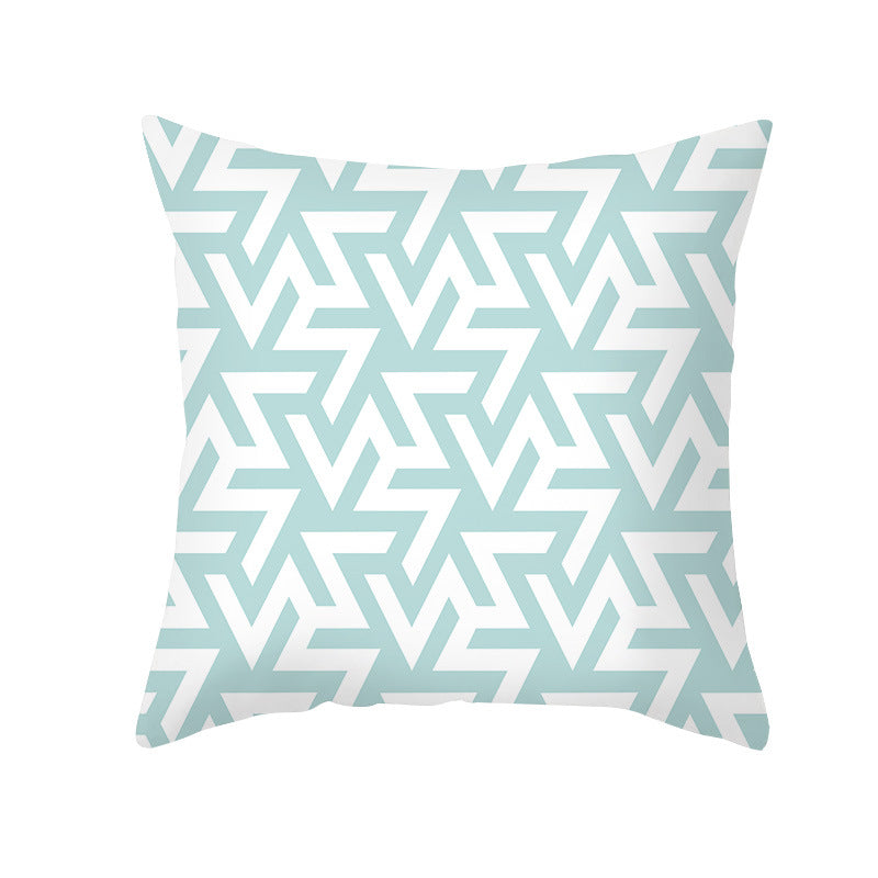Tropical Palm-Leaf Decorative Throw Pillow Cover with Concealed Zipper