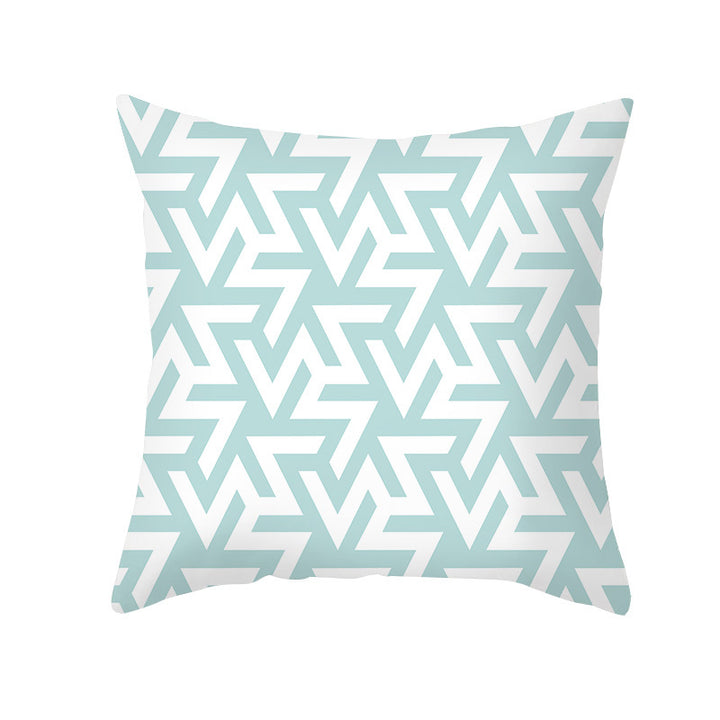 Tropical Palm-Leaf Decorative Throw Pillow Cover with Concealed Zipper
