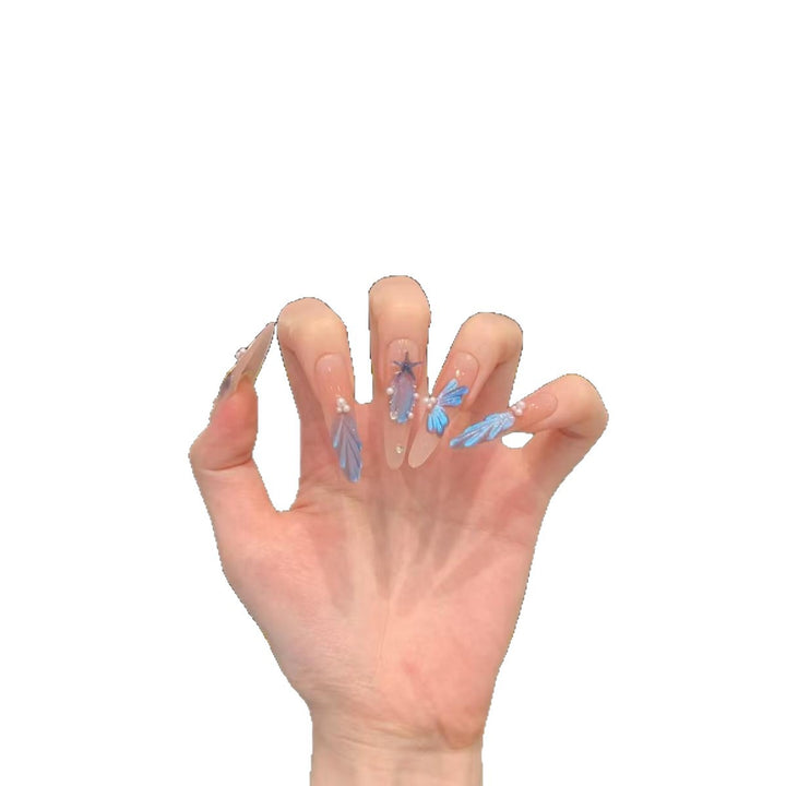 Decorative Press-On Nails with Artistic Design