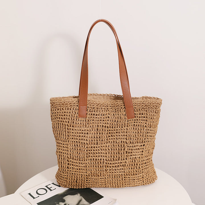 Natural braided tote bag Bowlift