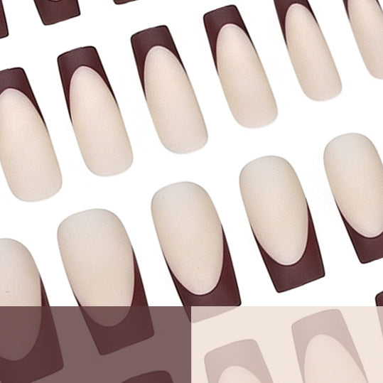 Matte Geometric Acrylic Nail Extensions Bowlift
