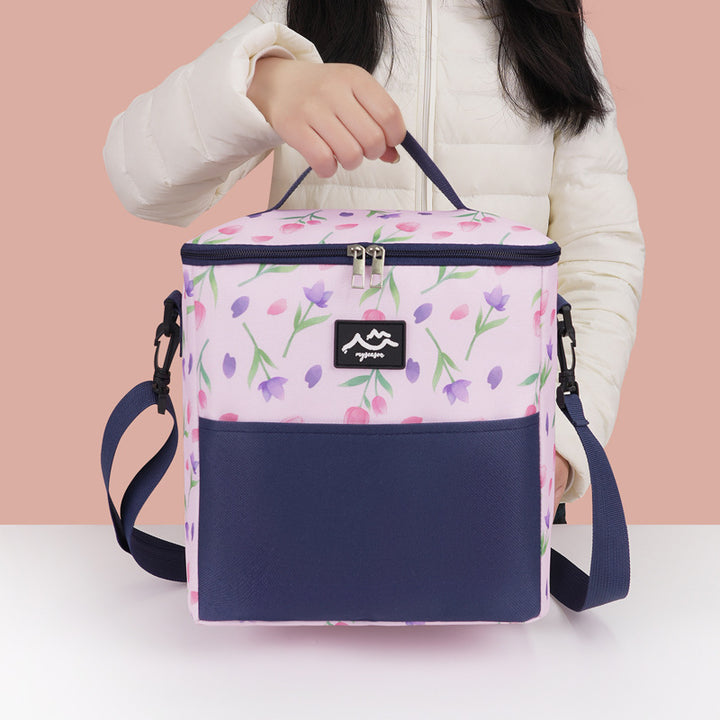Insulated Floral Lunch Cooler Bowlift