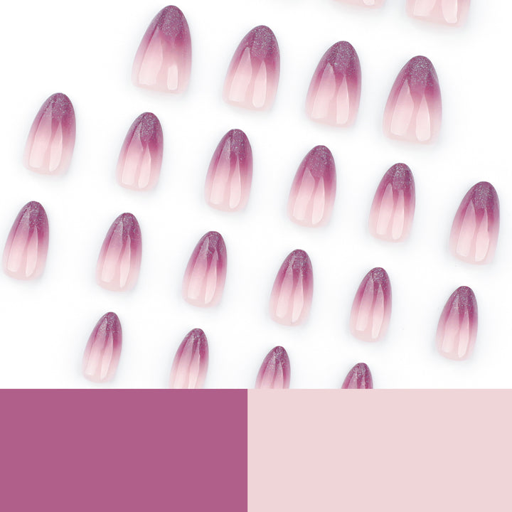 Shiny nail extensions with gentle ombre effect Bowlift