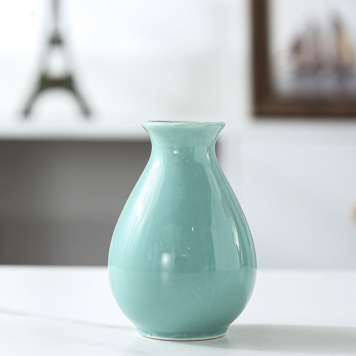 Contemporary Teardrop-Shaped Ceramic Decor Bowlift