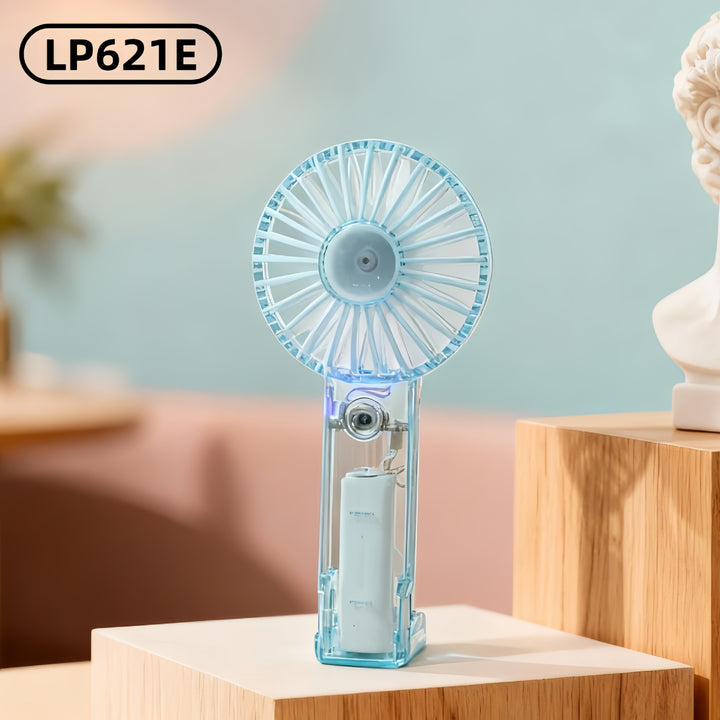 Women's portable mini hand fan with USB charging function and ergonomic handle Bowlift
