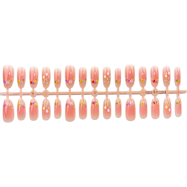 Floral-Design Press-On Nail Art Set
