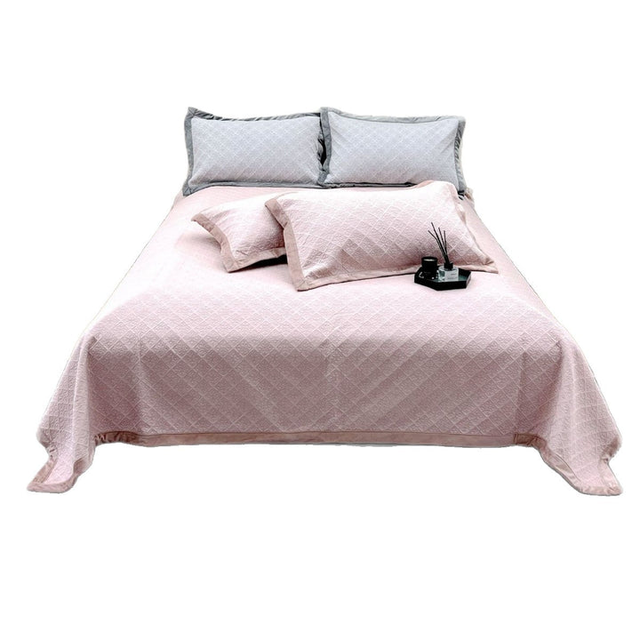 Luxury Quilted Cotton Bedspread and Pillowcase Set