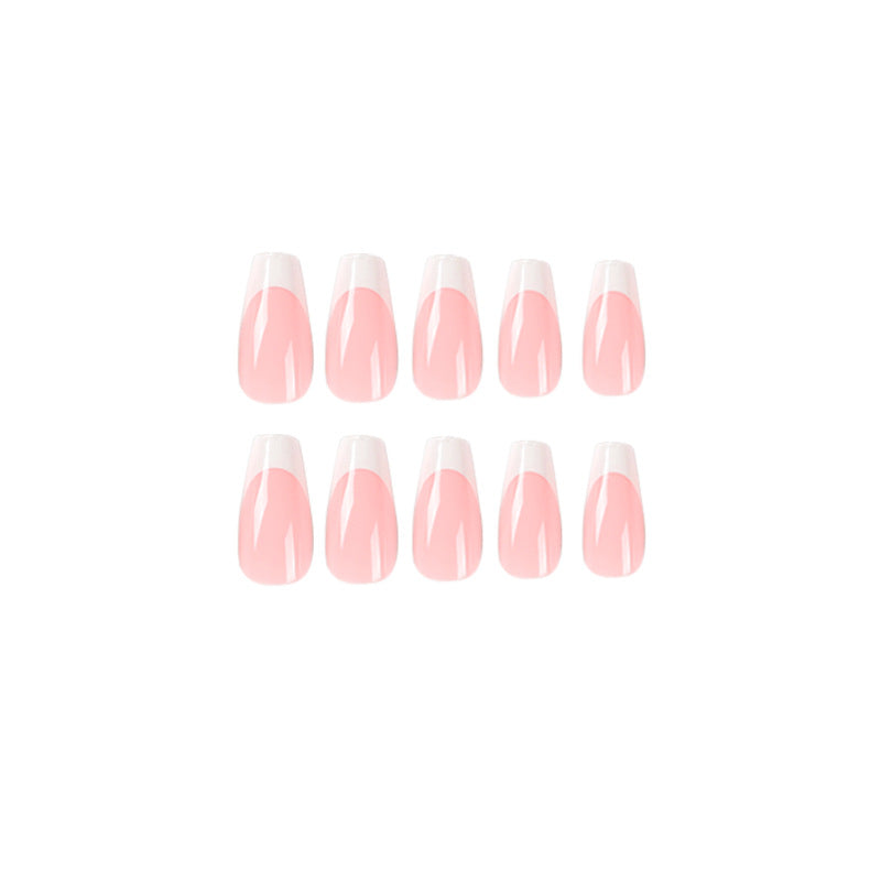 Artistic Nail Art with French Tip Design Bowlift