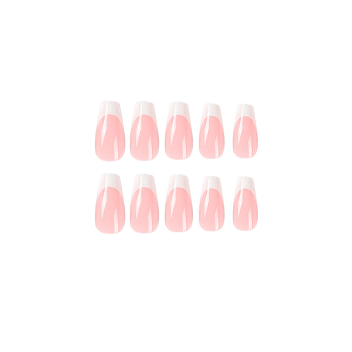 Artistic Nail Art with French Tip Design Bowlift