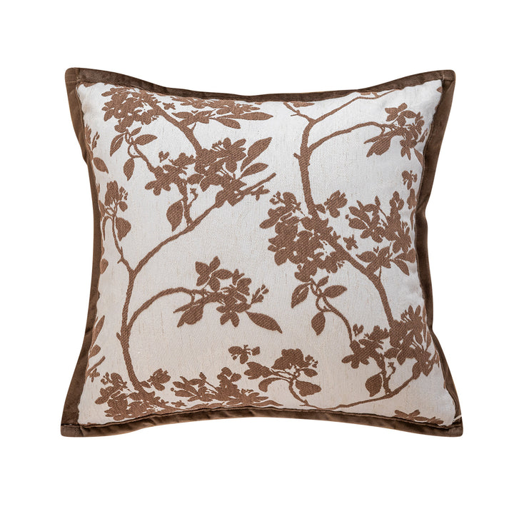 Cozy textured cushion with fringes