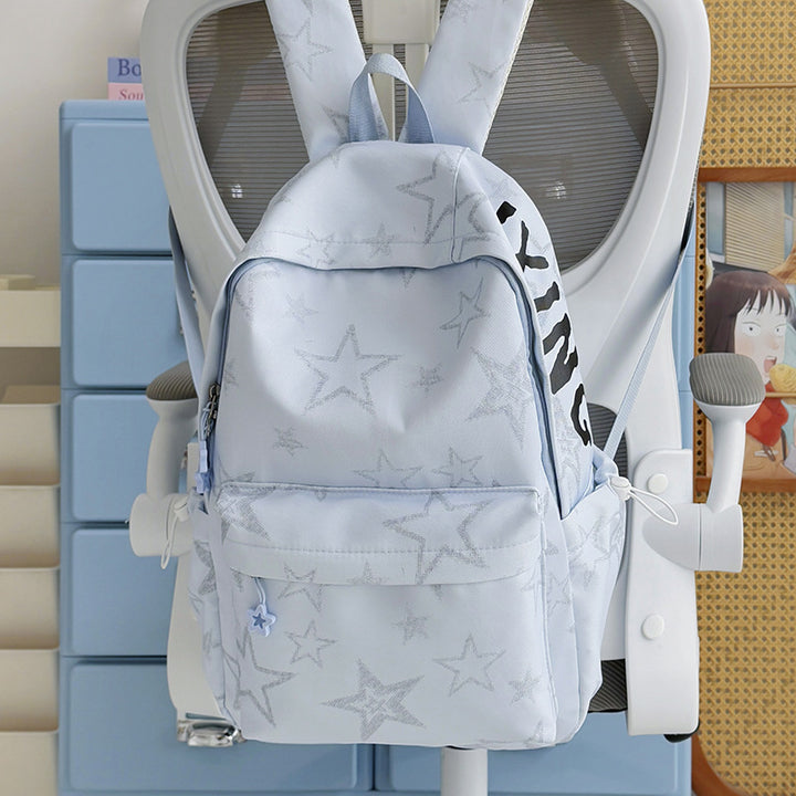 Stylish Casual Star-Embellished Backpack Bowlift