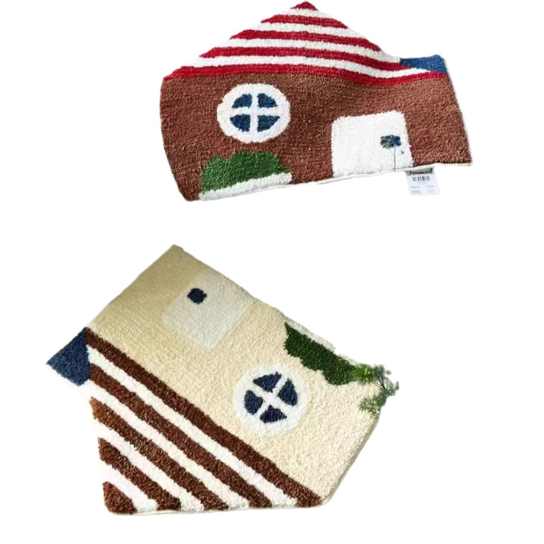 Decorative House-Shaped Bath Mat Bowlift