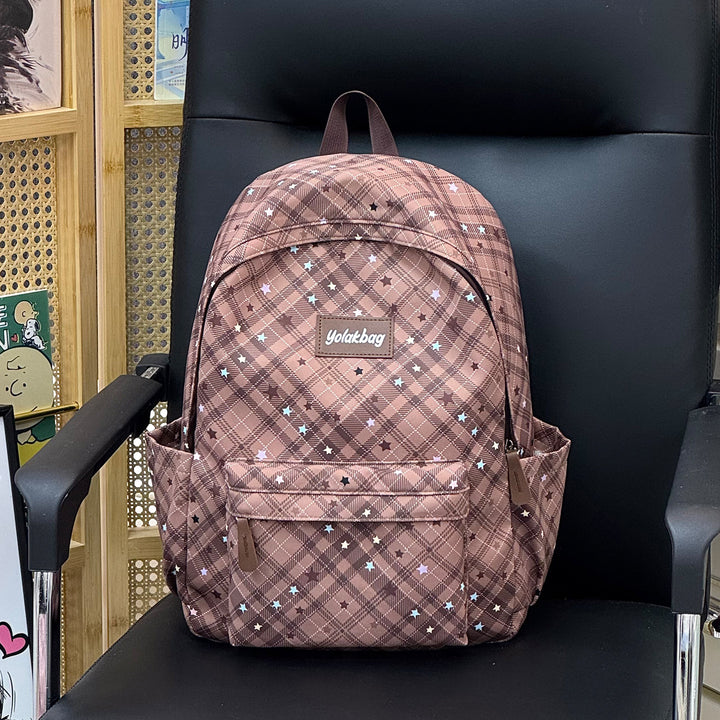 Playful Geometric Pattern Backpack Bowlift