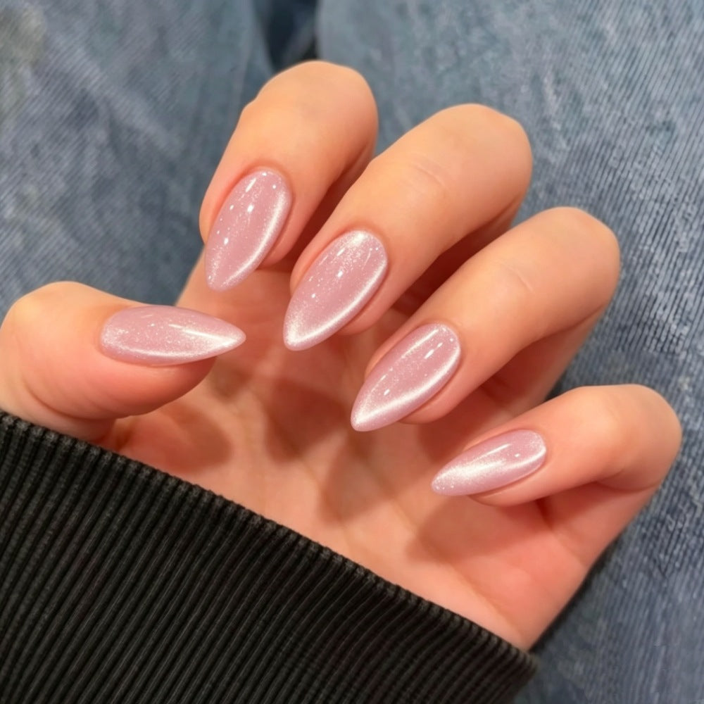 Glamorous Stiletto Press-On Nails with Glitter Finish Bowlift