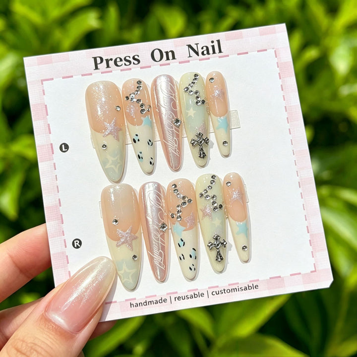 Customizable Reusable Press-On Nail Set