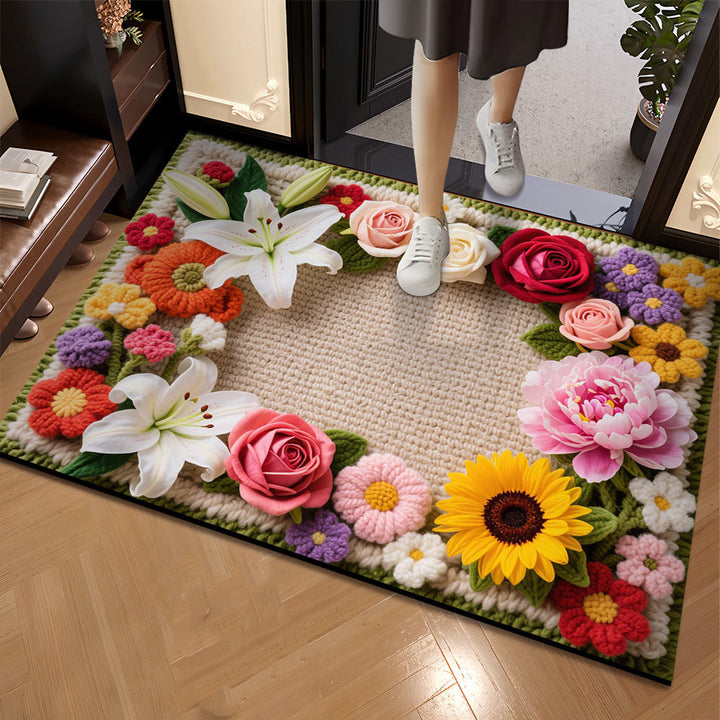 Decorative Floral Area Rug Bowlift